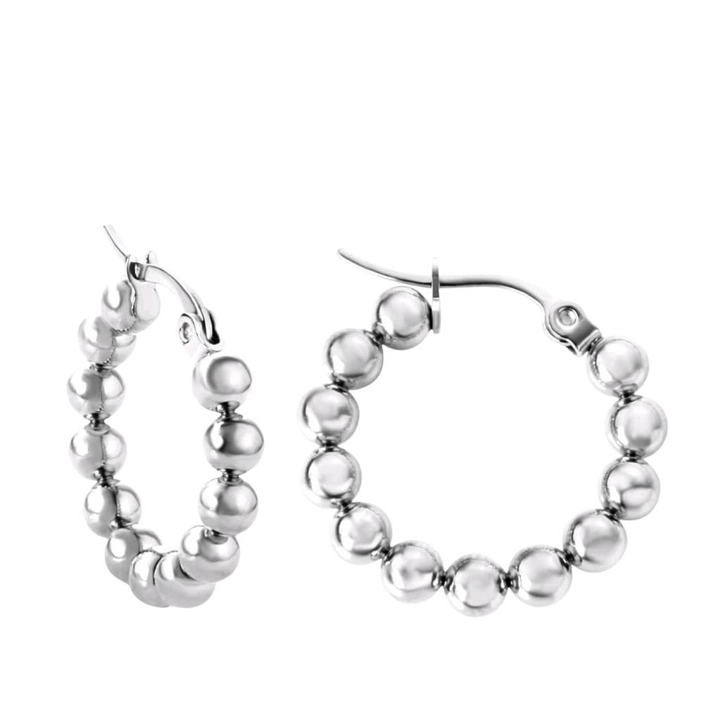Beaded Hoop Earrings